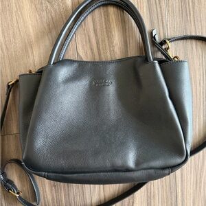 American Leather Co. Black Leather Top-Handle Satchel